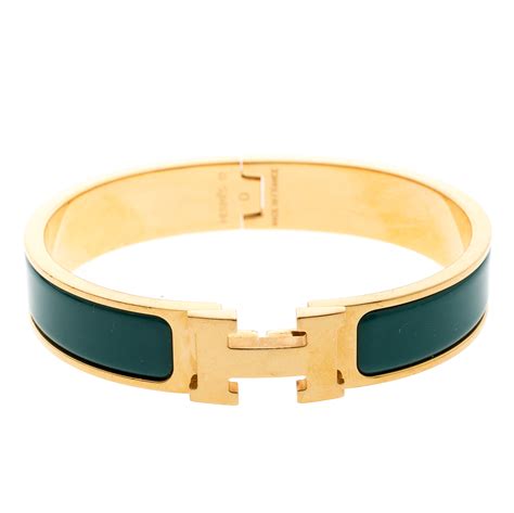 hermes bracelet mens green|Hermes 18k gold bracelet.